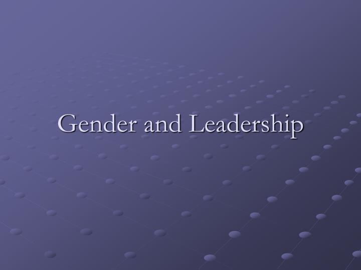 gender and leadership