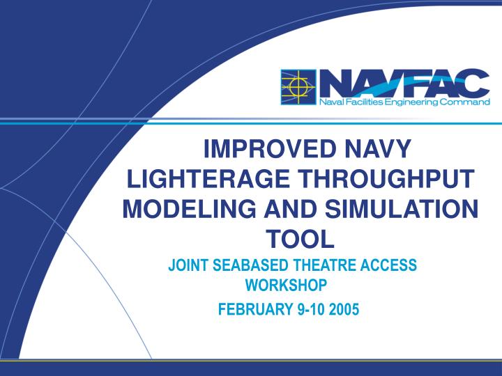 improved navy lighterage throughput modeling and simulation tool