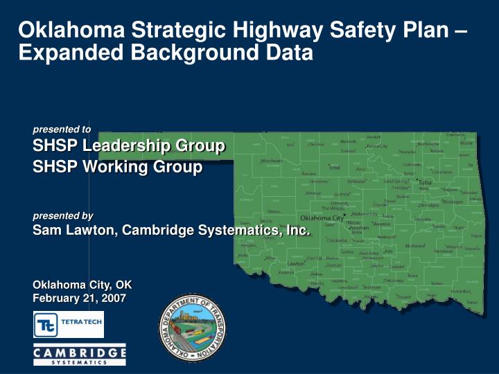 oklahoma strategic highway safety plan expanded background data