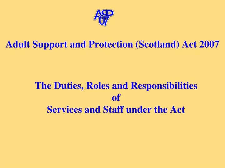 adult support and protection scotland act 2007