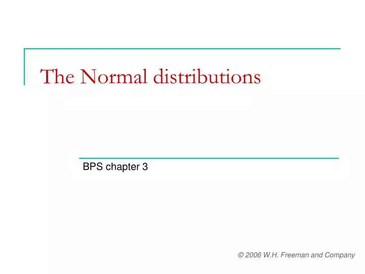 the normal distributions