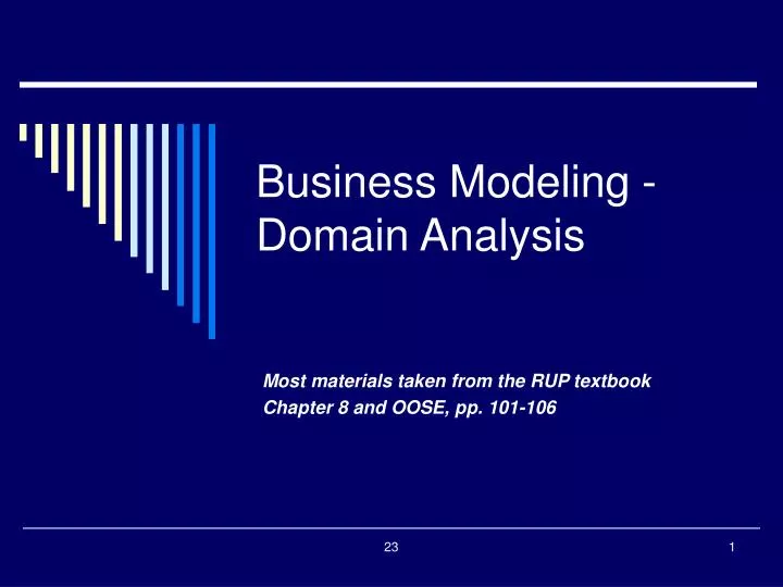 business modeling domain analysis