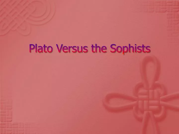 plato versus the sophists
