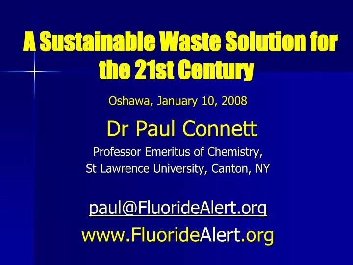 a sustainable waste solution for the 21st century