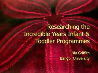 Researching the Incredible Years Infant &amp; Toddler Programmes