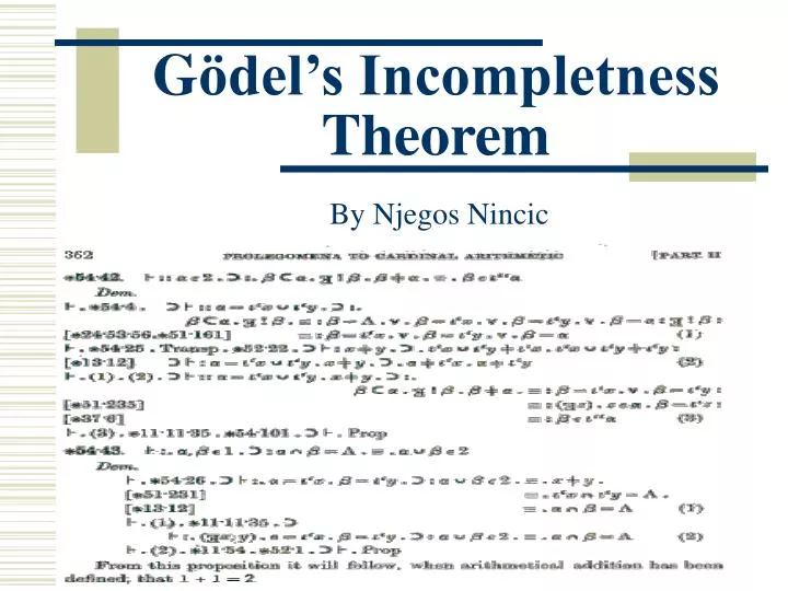 g del s incompletness theorem