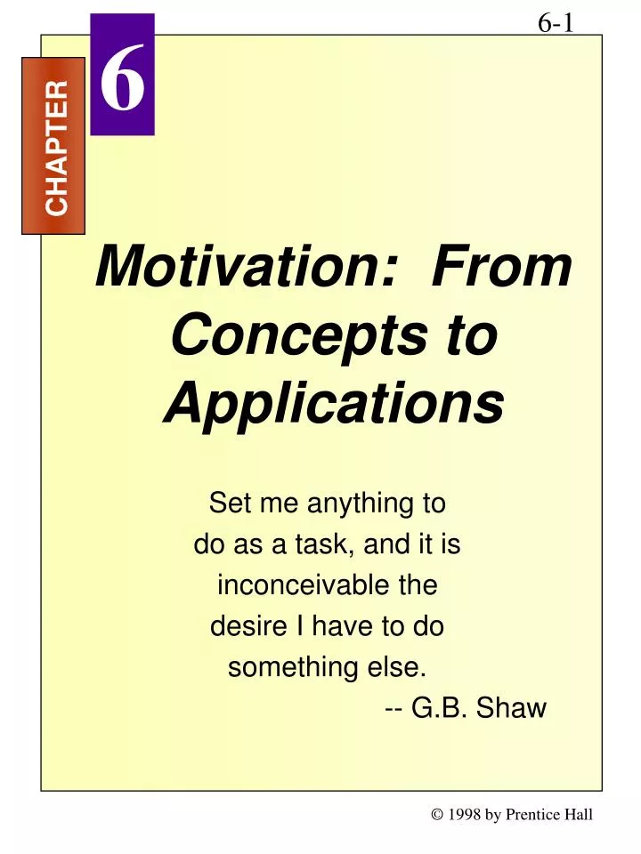 motivation from concepts to applications