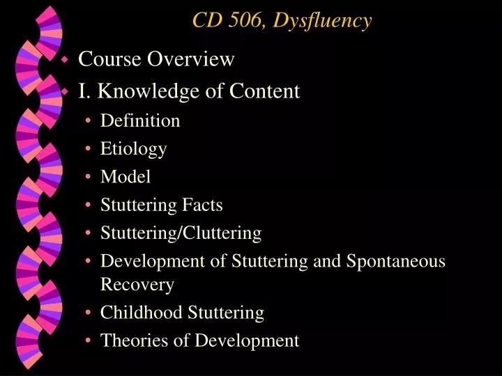 cd 506 dysfluency