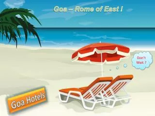 Vacation of Goa with Five Star Hotels Stay
