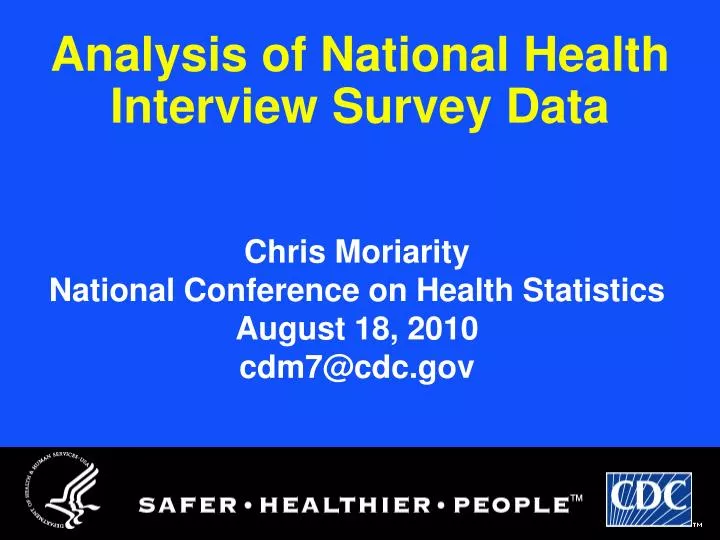 analysis of national health interview survey data