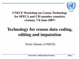 Technology for census data coding, editing and imputation