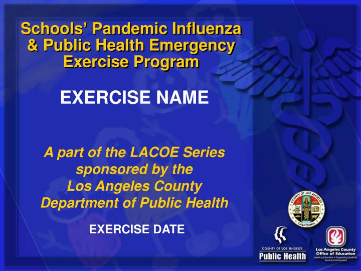 schools pandemic influenza public health emergency exercise program