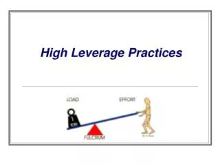 High Leverage Practices