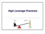 High Leverage Practices - slide 1