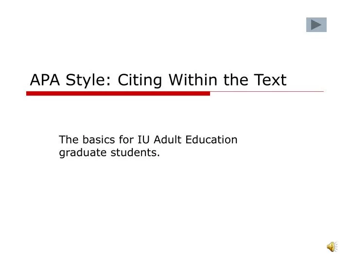 apa style citing within the text