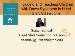 Including and Teaching Children with Down Syndrome in Head Start Classrooms