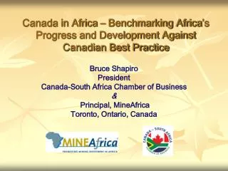 Canada in Africa – Benchmarking Africa’s Progress and Development Against Canadian Best Practice