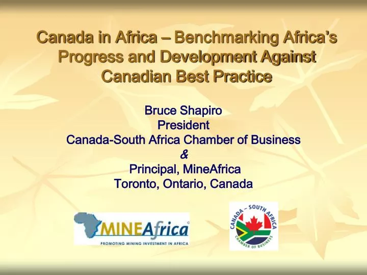 canada in africa benchmarking africa s progress and development against canadian best practice