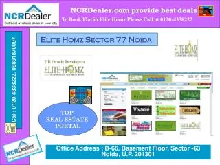 World Class amenities in Elite Homz Sector 77 Noida