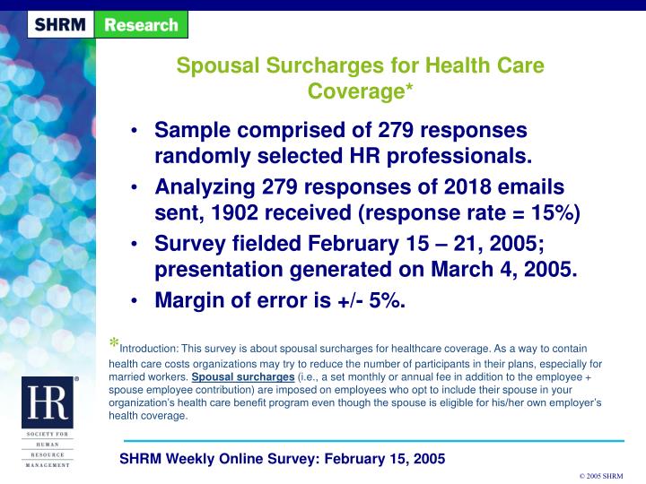 spousal surcharges for health care coverage