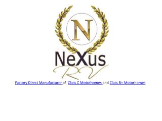 NeXus RV - New Motorhomes For Sale