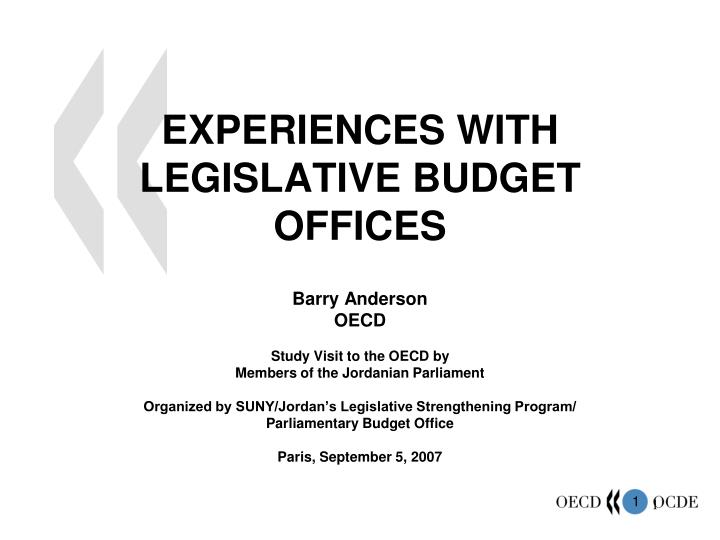 experiences with legislative budget offices