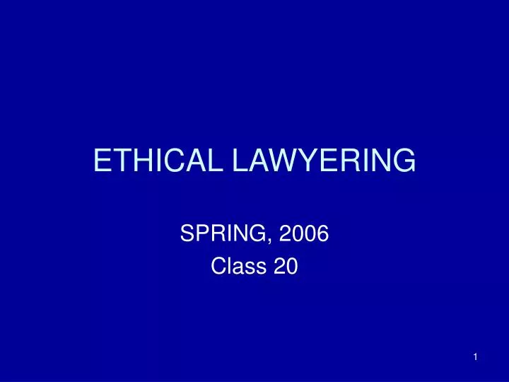 ethical lawyering