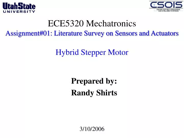 ece5320 mechatronics assignment 01 literature survey on sensors and actuators hybrid stepper motor