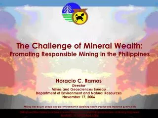 The Challenge of Mineral Wealth: Promoting Responsible Mining in the Philippines