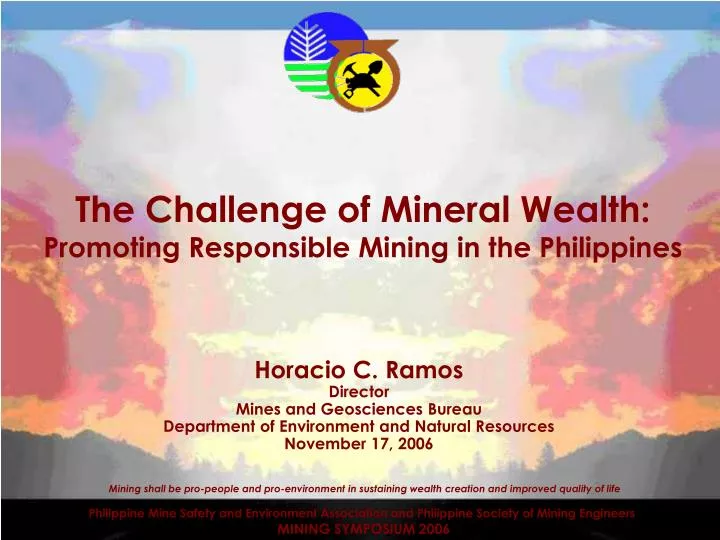 the challenge of mineral wealth promoting responsible mining in the philippines