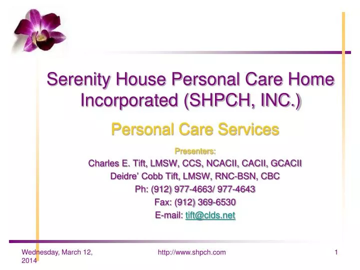 serenity house personal care home incorporated shpch inc