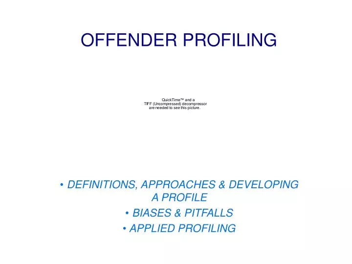 offender profiling