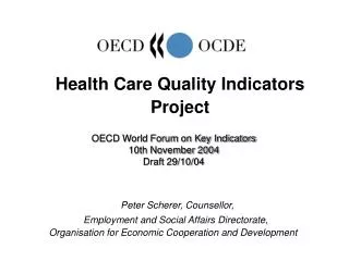 Health Care Quality Indicators Project