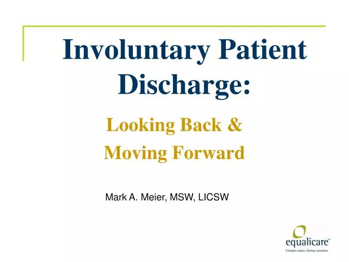 involuntary patient discharge