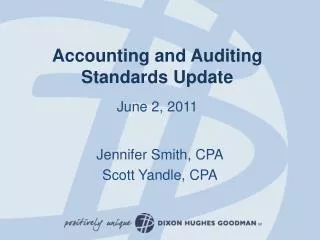 Accounting and Auditing Standards Update