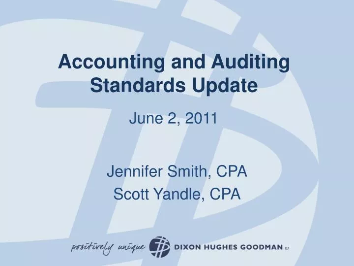 accounting and auditing standards update