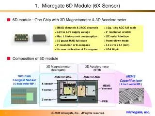 1. Microgate 6D Module (6X Sensor)