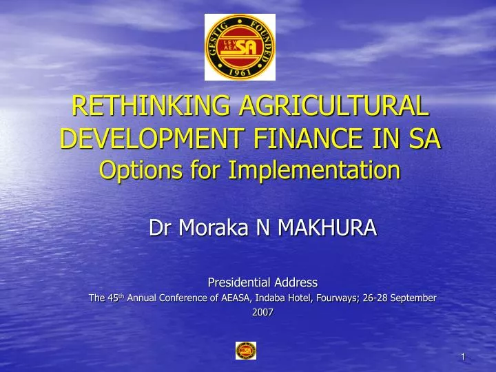 rethinking agricultural development finance in sa options for implementation