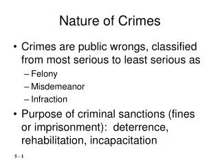 Nature of Crimes