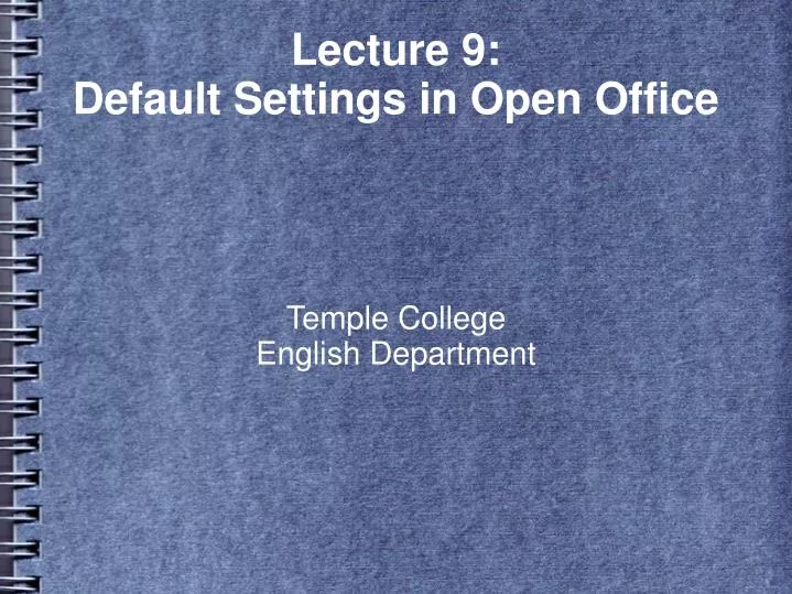 temple college english department