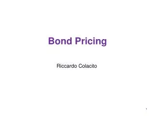 Bond Pricing