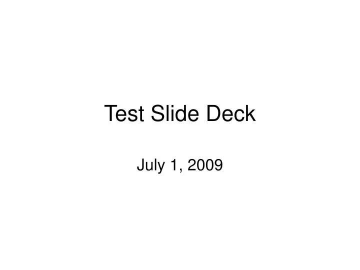test slide deck