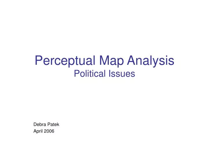 perceptual map analysis political issues