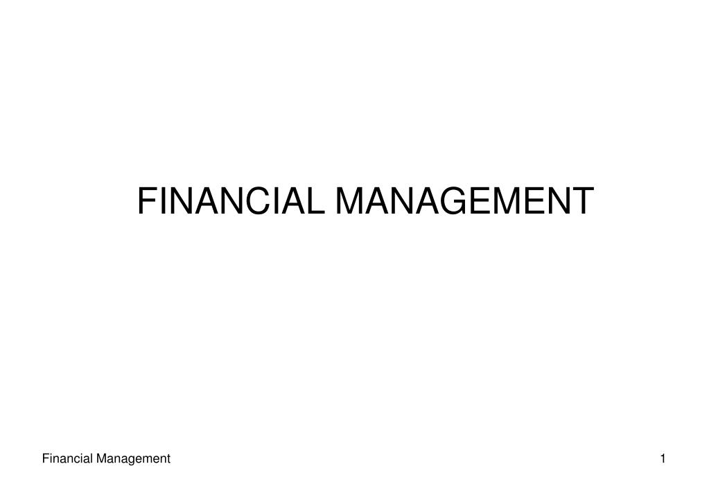 PPT - FINANCIAL MANAGEMENT PowerPoint Presentation, free download - ID ...