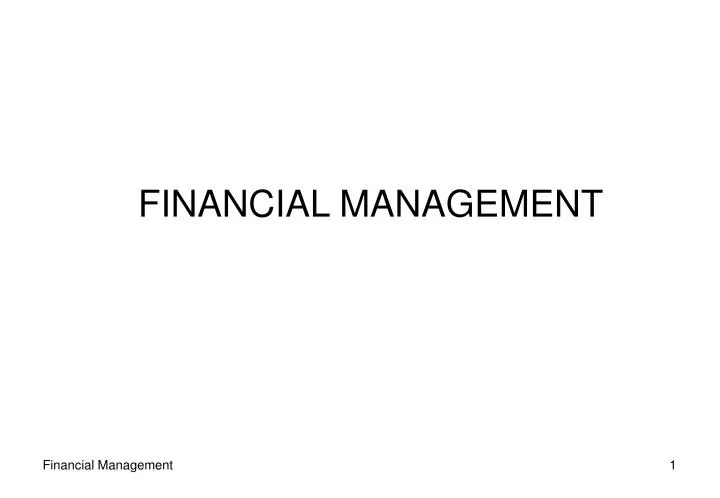 financial management