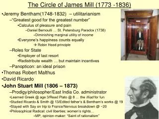 The Circle of James Mill (1773 -1836)