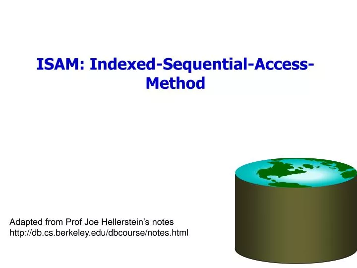 isam indexed sequential access method