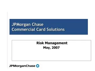 JPMorgan Chase Commercial Card Solutions