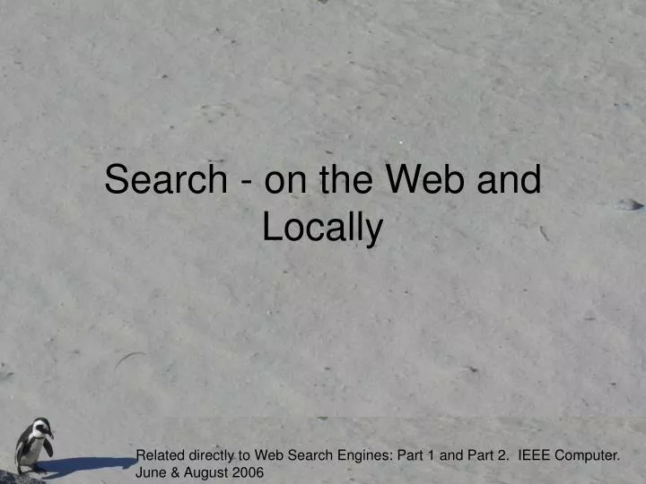 search on the web and locally