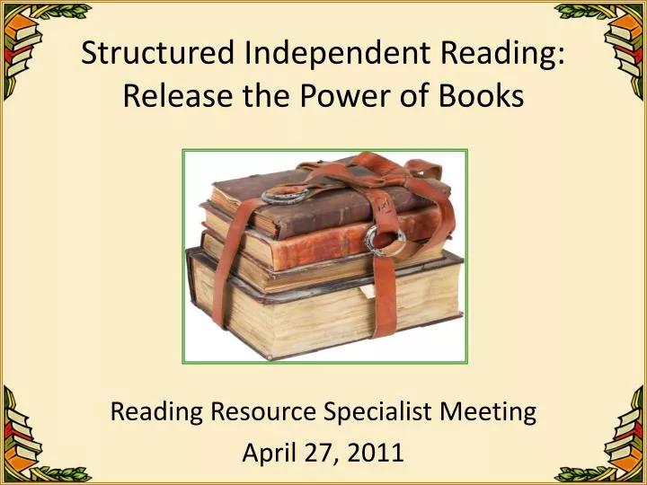 structured independent reading release the power of books